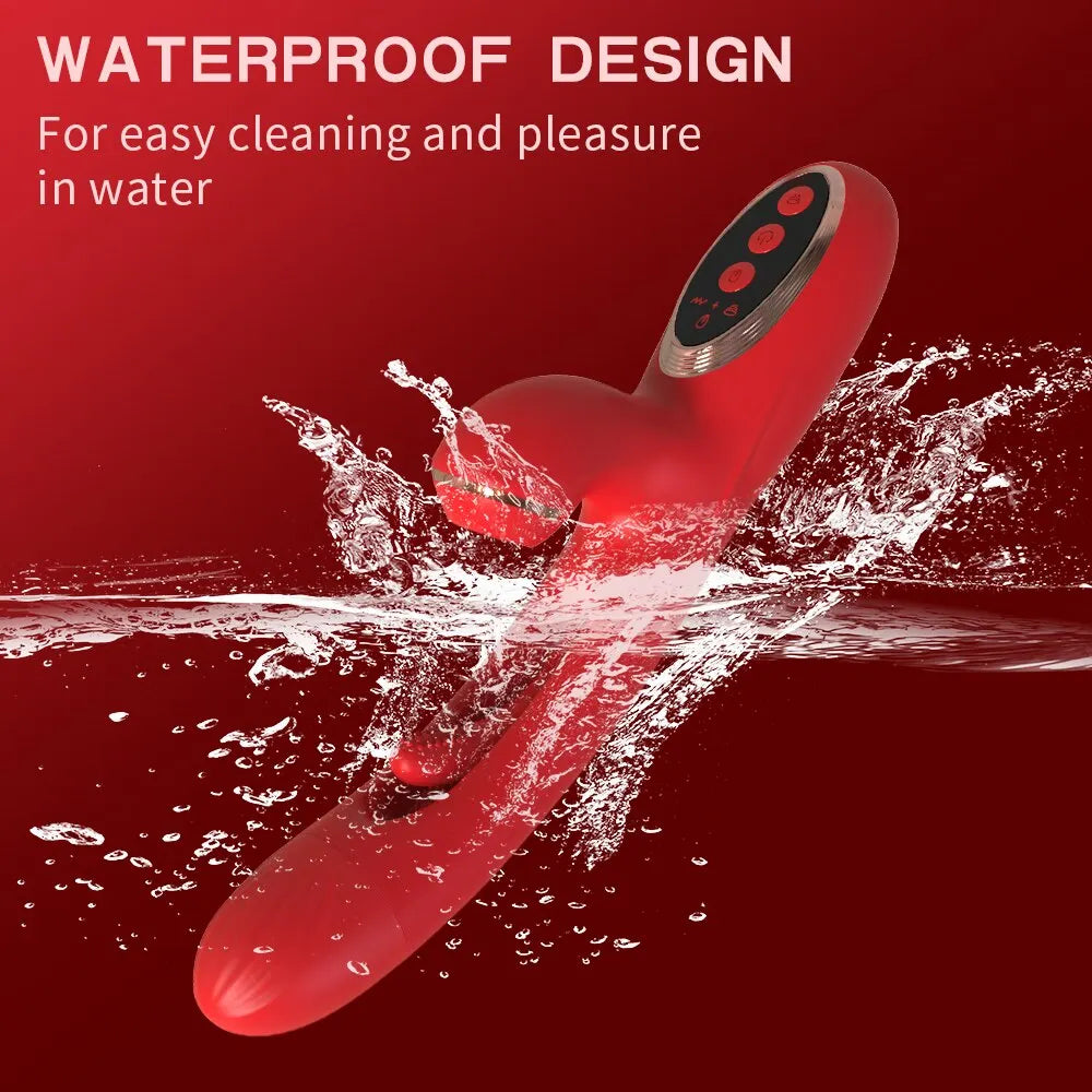G Spot Vibrator Dildo Sex Toys for Women, Clitoral Vibrator Adult Toys with Flapping & Sucking, Rabbit Vibrators Couples Sex Toy