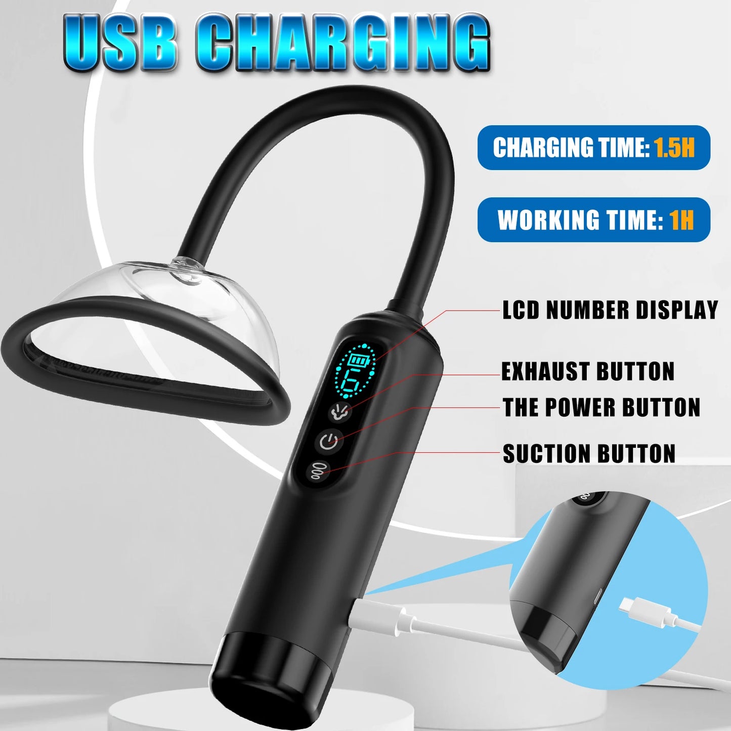 Pussy Pump Vibrator Sucking Toys BDSM Electric Vacuum Suck Vagina Sex Pump 7 Suction Female Sex Toy Clit Nipple Sucker for Women
