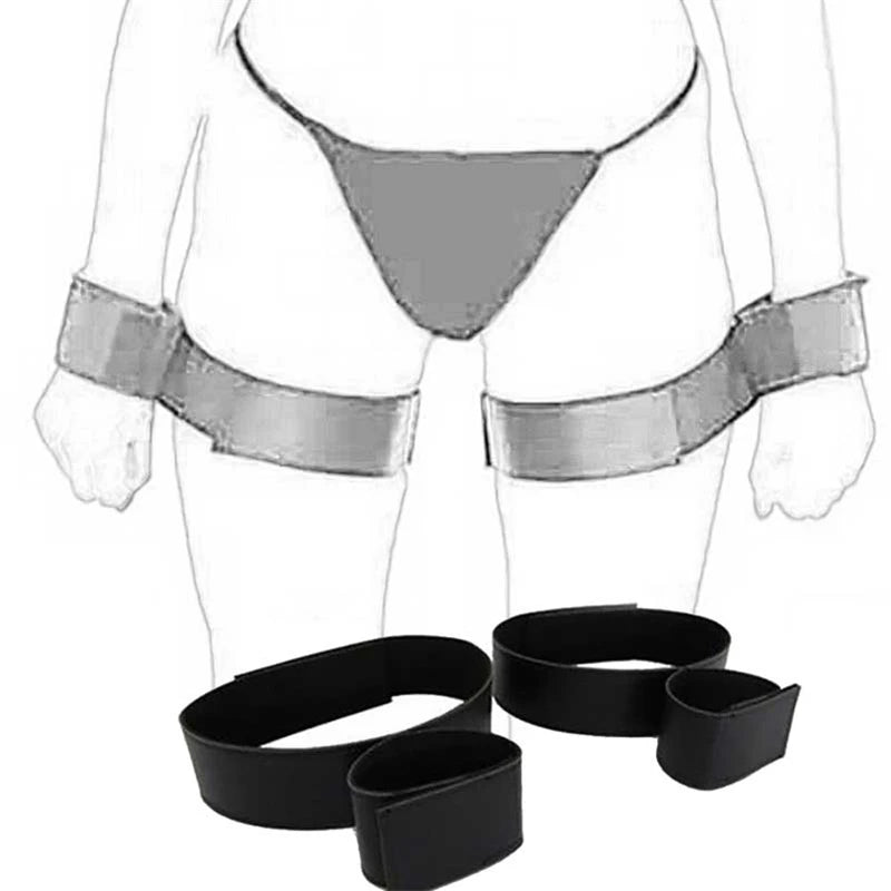 Adult SM Sex Restraint Handcuffs Slave Tools Bdsm​ No Vibrators Sexy Wrist to Ankle Cuffs Open Leg Hand Toys Bondage for Couples