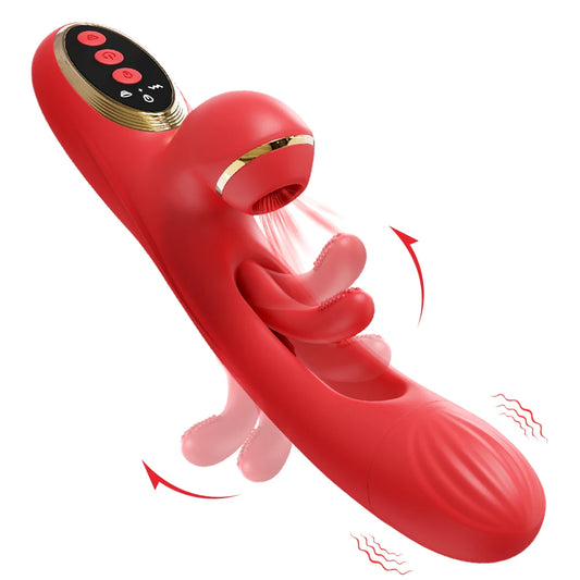 G Spot Vibrator Dildo Sex Toys for Women, Clitoral Vibrator Adult Toys with Flapping & Sucking, Rabbit Vibrators Couples Sex Toy
