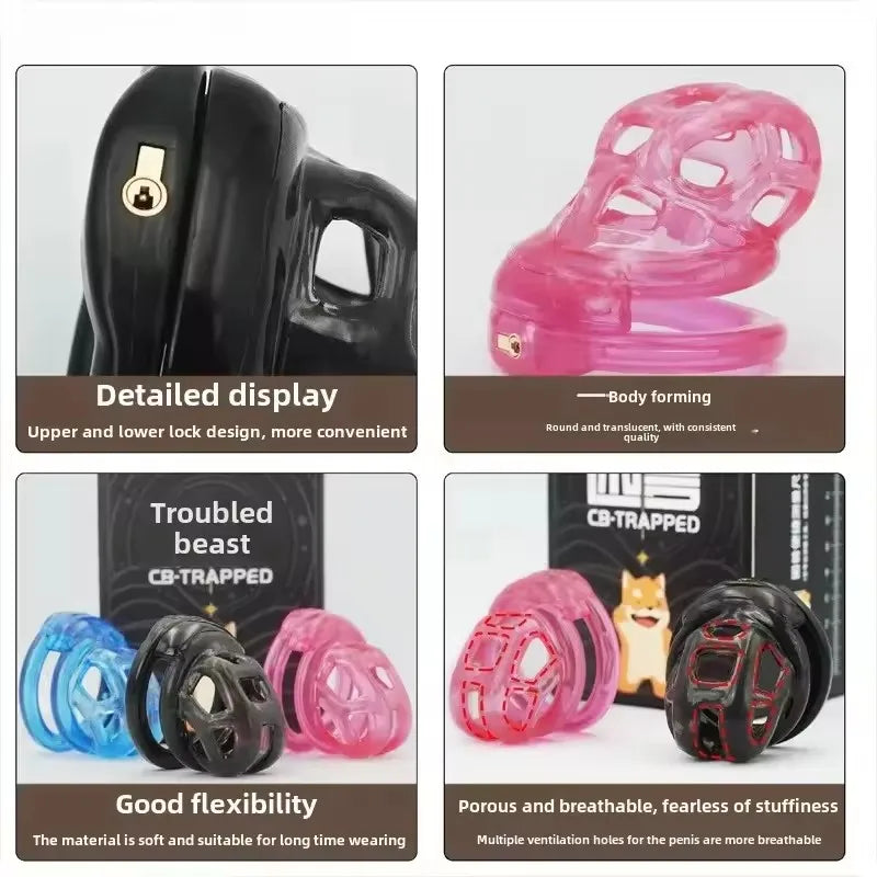 SoftLock Silicone Chastity Set | 4 Rings
