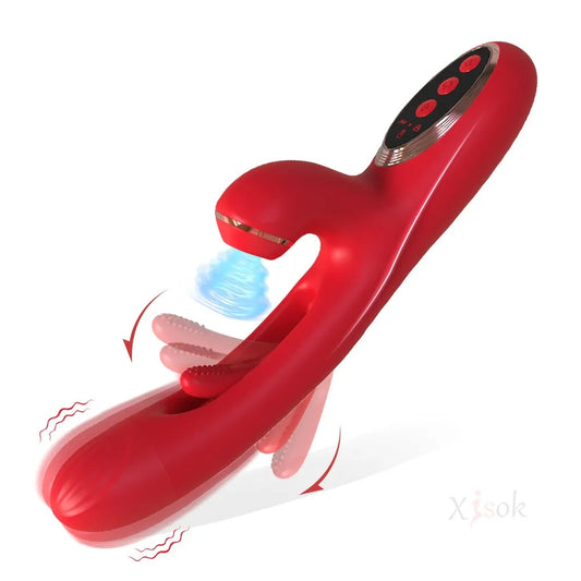 G Spot Vibrator Dildo Sex Toys for Women, Clitoral Vibrator Adult Toys with Flapping & Sucking, Rabbit Vibrators Couples Sex Toy
