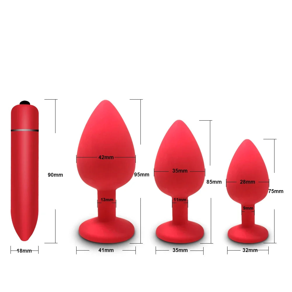 SmoothStart Silicone Anal Plug Set | 4 Pieces