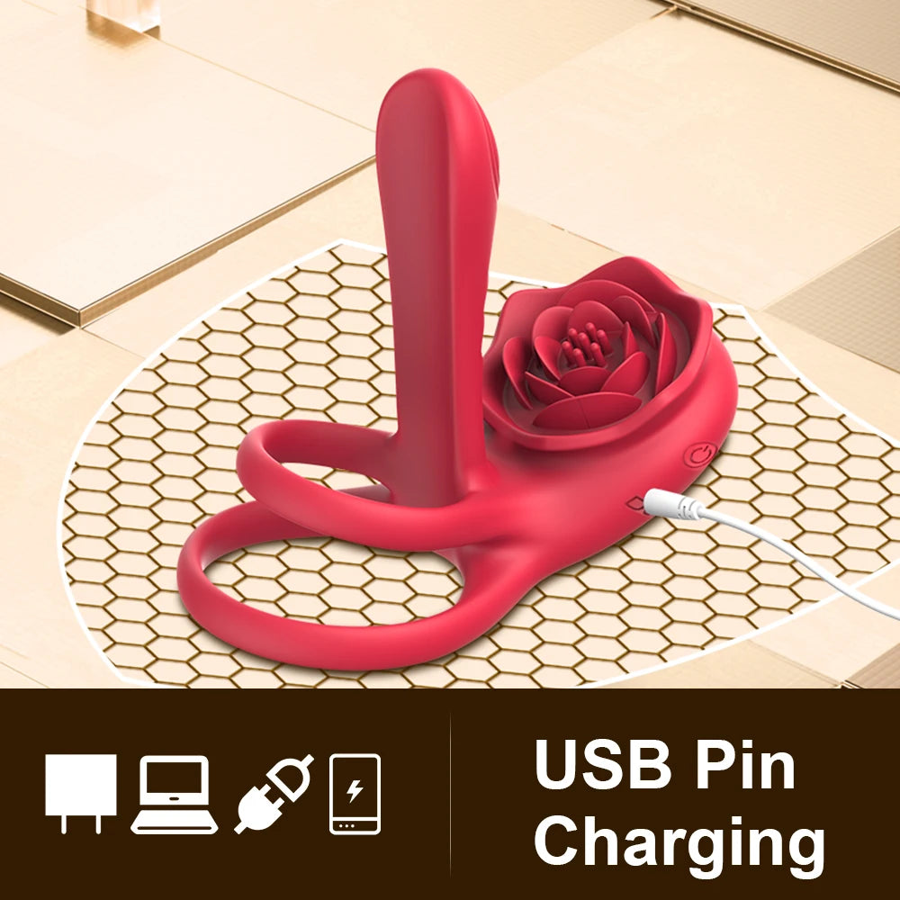 Powerful Cockring Vibrator Clitoris Stimulation Delay Ejaculation Remote Control Cock Ring Penis Ring Adults Sex Toy for Couple