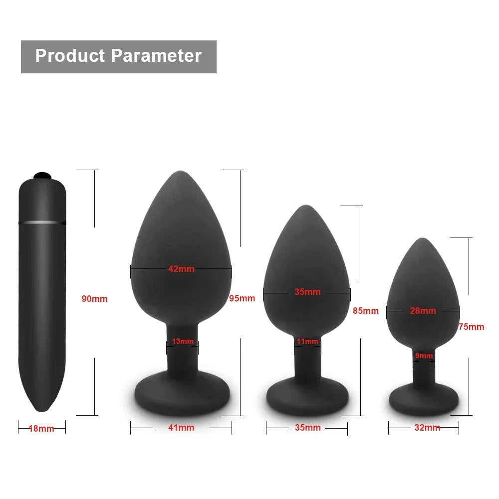 SmoothStart Silicone Anal Plug Set | 4 Pieces