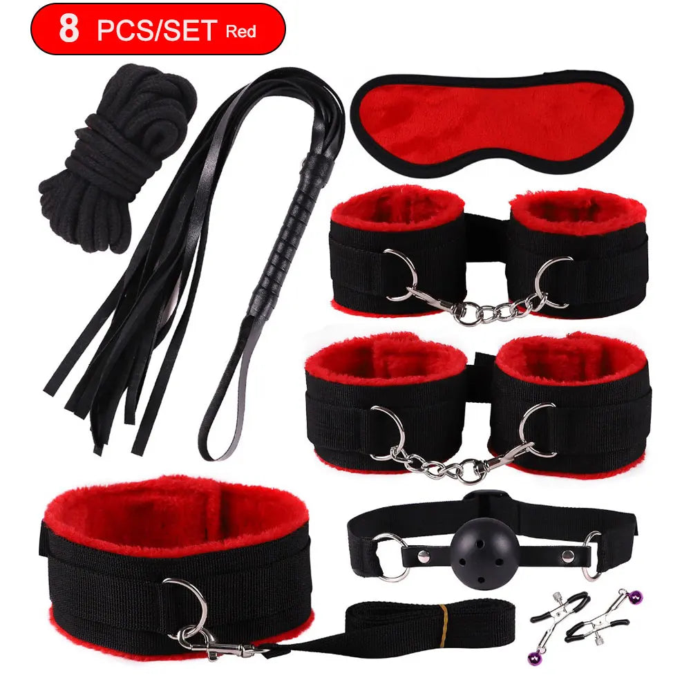 BDSM Kits Sex Bondage Vibrators Sex Toys for Women Couples Adult 18 Handcuffs Erotic Accessories Anal Plug Dildo Sexy Toys Shop