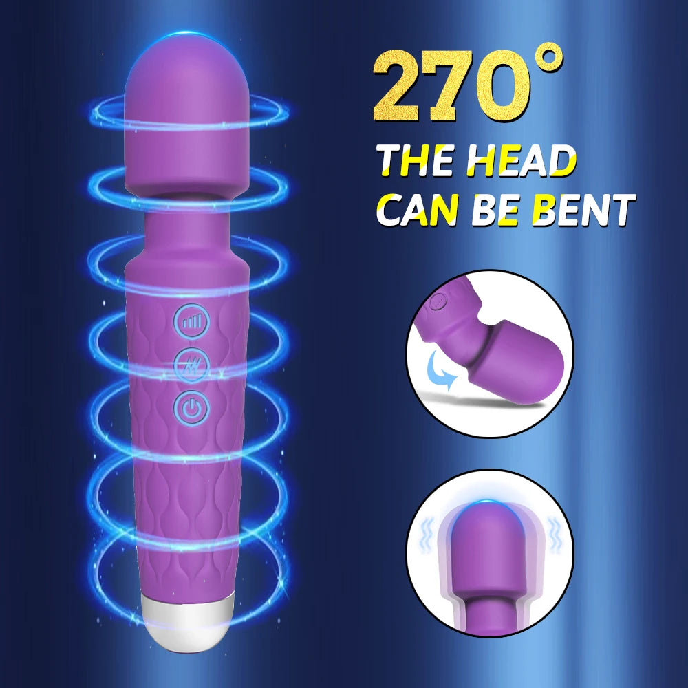 Powerful Vibrating AV Vibrator Magic Wand Clitoris Stimulator Sex Toys for Women G Spot Massager Adult Female Sex Erotic Product
