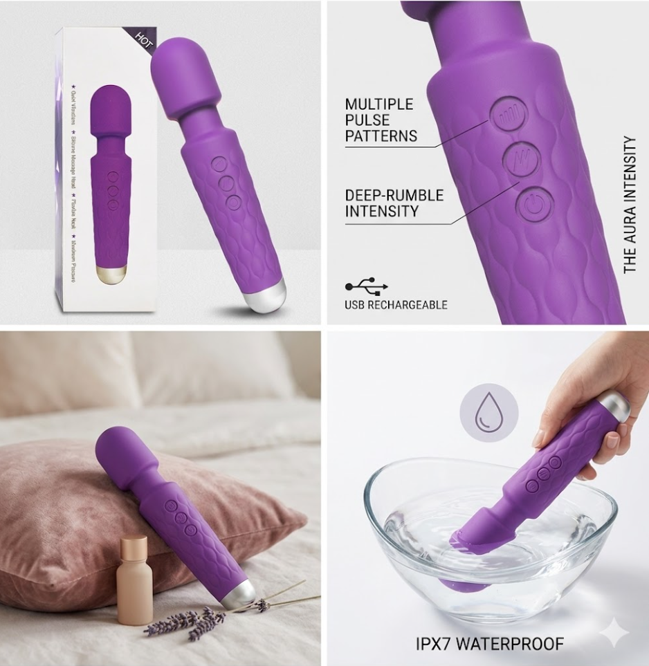 Luxury Magic Wand Massager | Powerful Clitoral & Body Stimulator