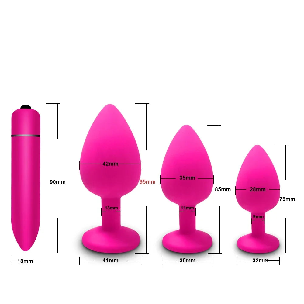 SmoothStart Silicone Anal Plug Set | 4 Pieces