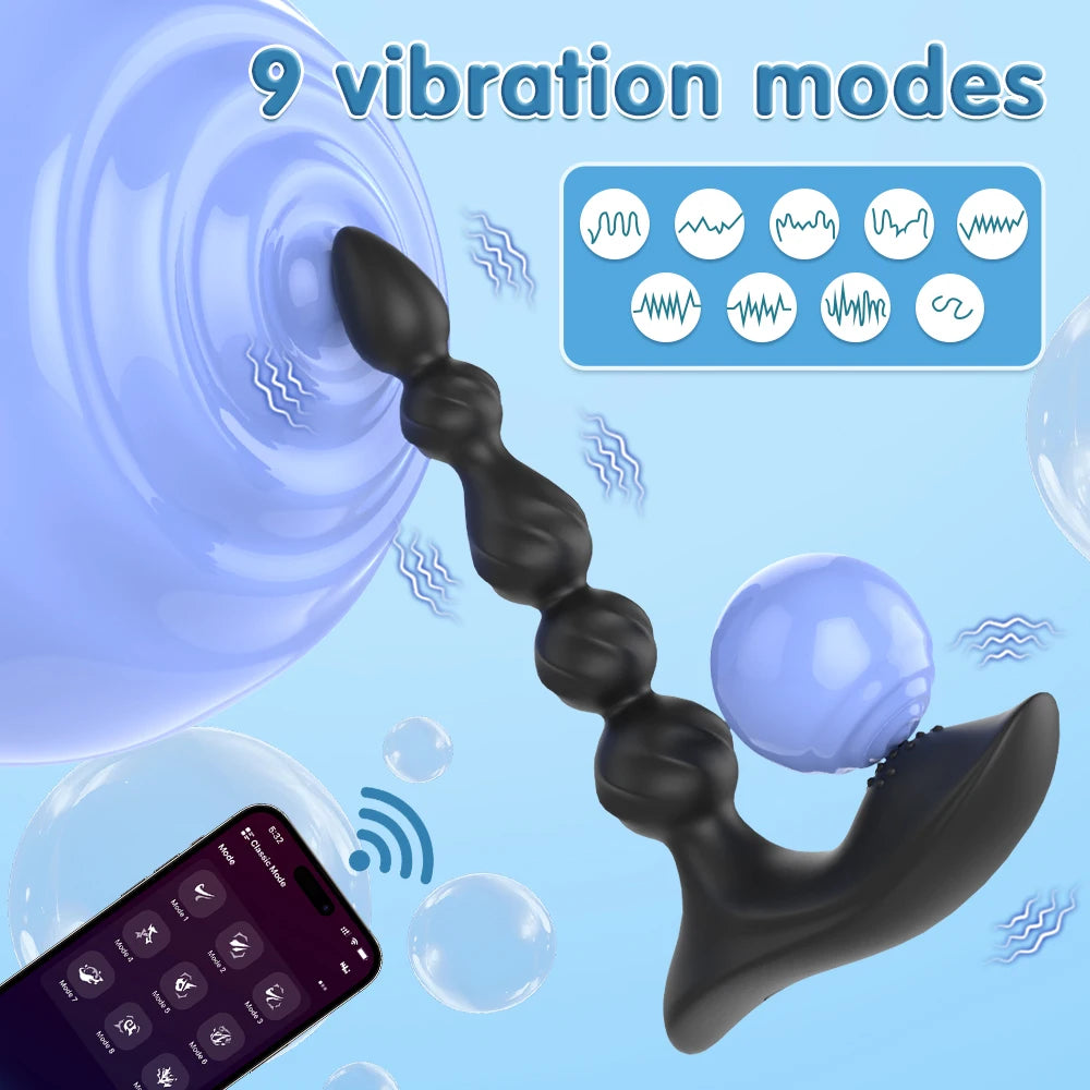 Sex Toy Anal Plug Vibrator Gay Anal Beads Butt Plug Stimulator Masturbation Penetration Anal Vibration Men Women Anal Toys 18