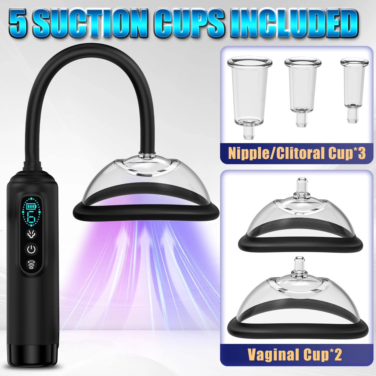 Pussy Pump Vibrator Sucking Toys BDSM Electric Vacuum Suck Vagina Sex Pump 7 Suction Female Sex Toy Clit Nipple Sucker for Women