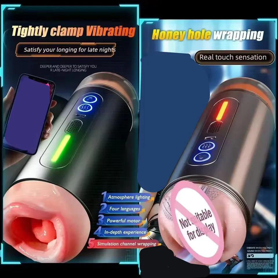 Automatic Male Sucking Masturbator Vibration Blowjob Machine Heating Masturbation Cup Sex Toys Adult for Men Masturbate Supplies