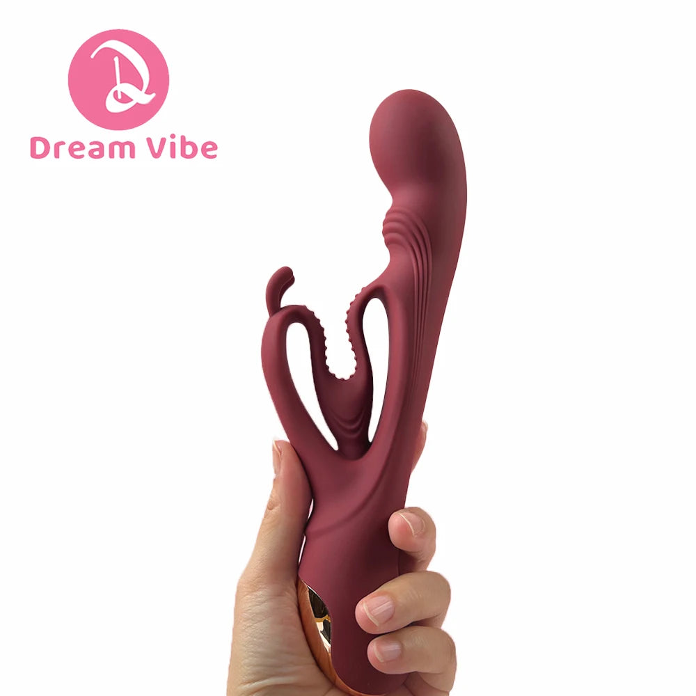 Heart Wave Rabbit Vibrator G-Spot Clitoris Stimulator Women'S Sex Toy Pleasure Massager Sexual Penetration Big Dildo Vibrator
