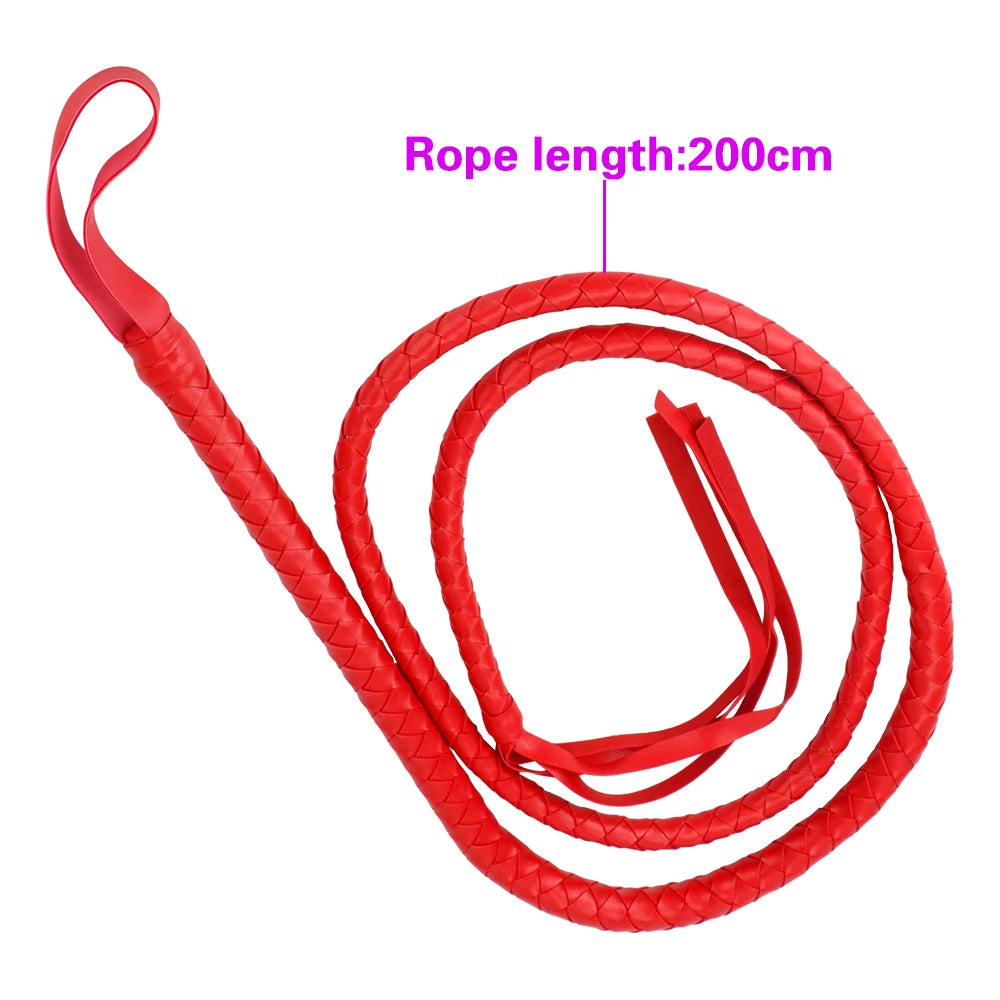 VelvetStrike 2m Couples Whip | PU Leather