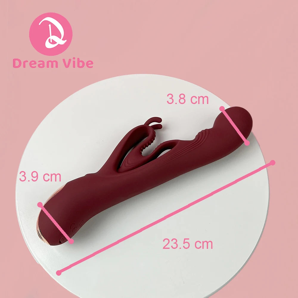 Heart Wave Rabbit Vibrator G-Spot Clitoris Stimulator Women'S Sex Toy Pleasure Massager Sexual Penetration Big Dildo Vibrator