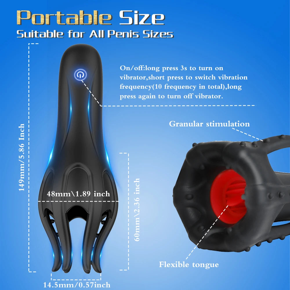 LickPulse Tongue-Style Male Masturbator