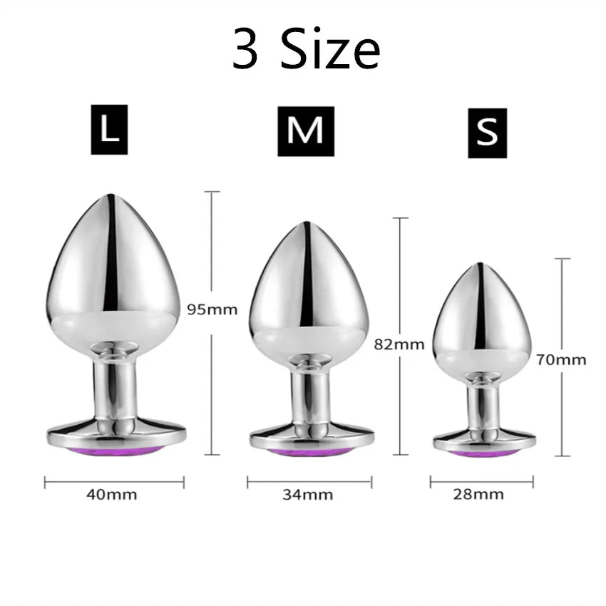 JewelBase Stainless Steel Anal Plug