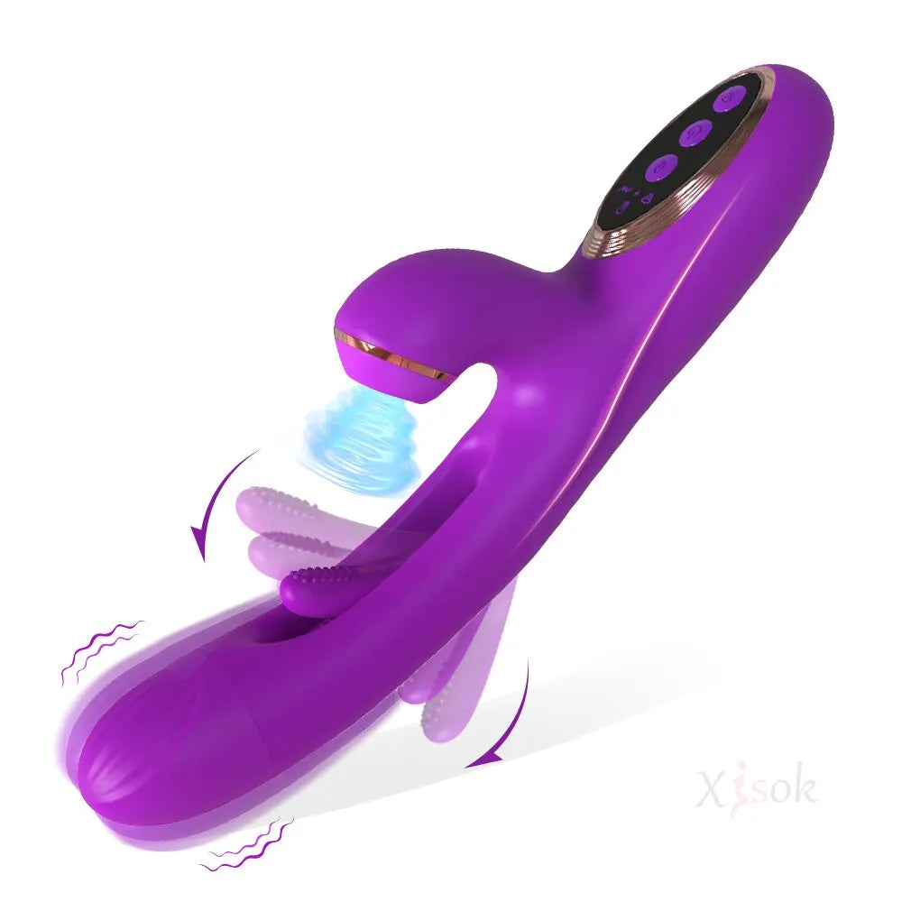 G Spot Vibrator Dildo Sex Toys for Women, Clitoral Vibrator Adult Toys with Flapping & Sucking, Rabbit Vibrators Couples Sex Toy